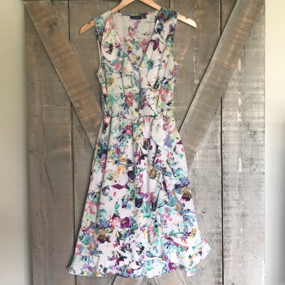 Floral ruffle dress